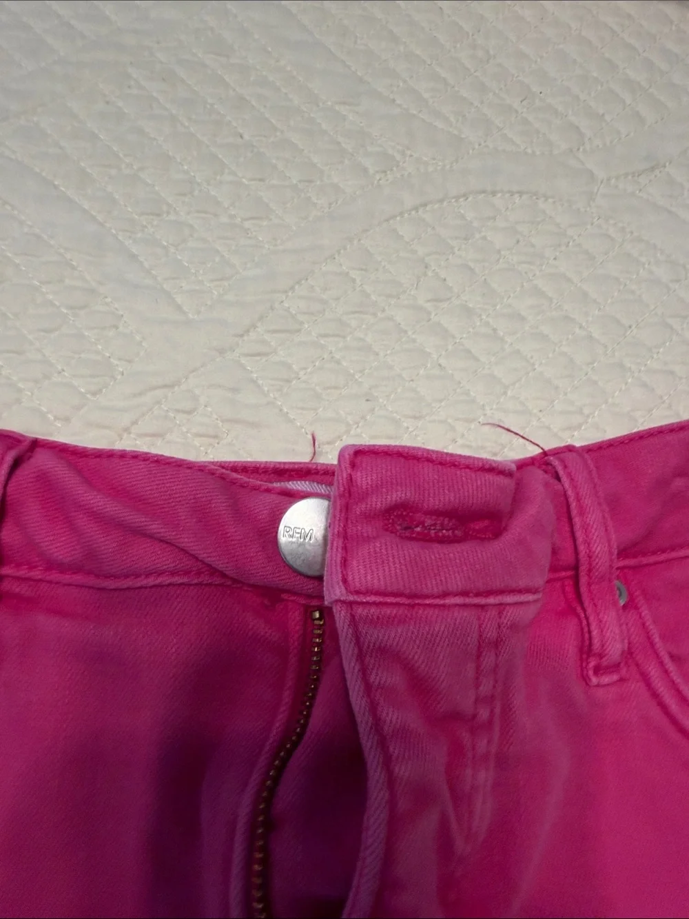 Garment Dyed Hot Pink Denim Shorts by Unknown Brand